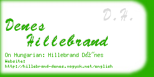 denes hillebrand business card